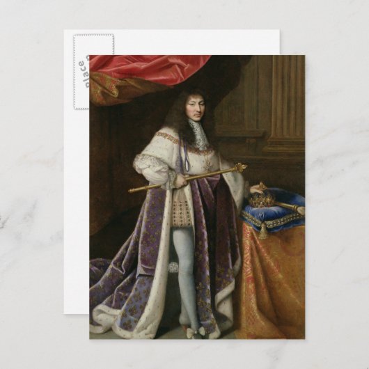 Portret van Louis XIV Briefkaart (Voorkant / Achterkant)