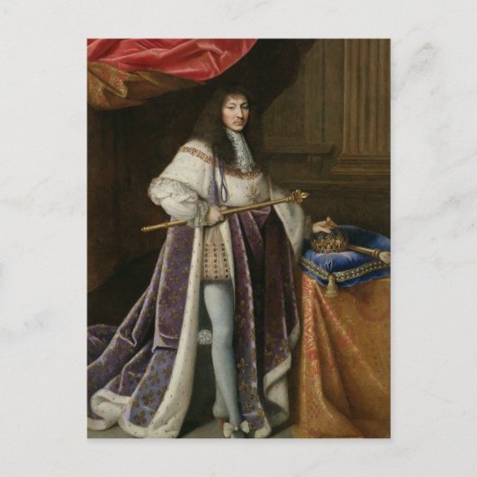 Portret van Louis XIV Briefkaart (Voorkant)