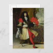Portret van Louis XIV na 1670 Briefkaart (Voorkant / Achterkant)
