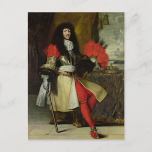 Portret van Louis XIV na 1670 Briefkaart