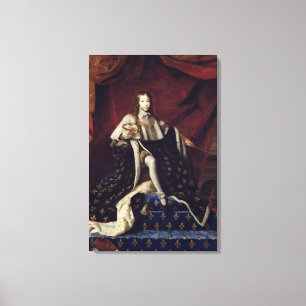 Portret van Louis XIV van 10.1648 jaar Canvas Afdruk