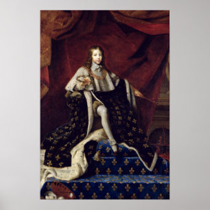 Portret van Louis XIV van 10.1648 jaar Poster
