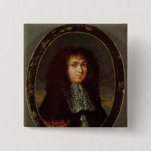 Portret van Louis XIV Vierkante Button 5,1 Cm
