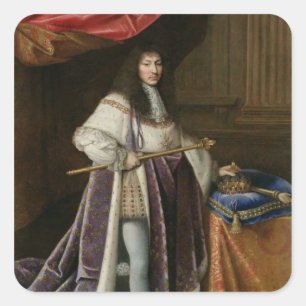 Portret van Louis XIV Vierkante Sticker