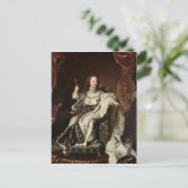 Portret van Louis XV in Robes van de Kroning, 1715 Briefkaart (Staand voorkant)
