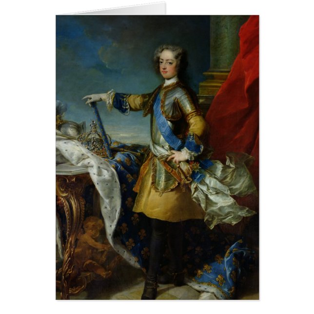 Portret van Louis XV King of France, c.1727 (Voorkant)
