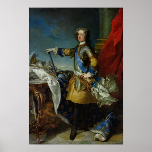 Portret van Louis XV King of France, c.1727 Poster (Voorkant)