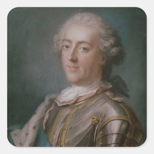 Portret van Louis XV King van Frankrijk Vierkante Sticker (Voorkant)