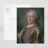 Portret van Louis XV Koning van Frankrijk Briefkaart (Voorkant / Achterkant)