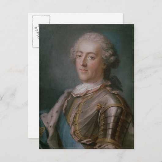 Portret van Louis XV Koning van Frankrijk Briefkaart (Voorkant / Achterkant)