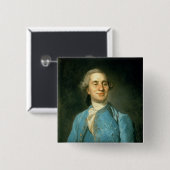 Portret van Louis XVI 1775 Vierkante Button 5,1 Cm (Voorkant /achterkant)