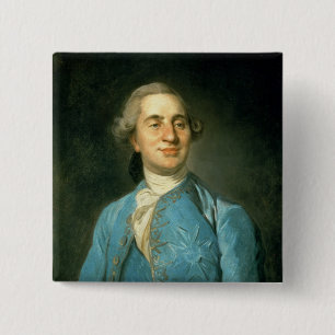 Portret van Louis XVI 1775 Vierkante Button 5,1 Cm