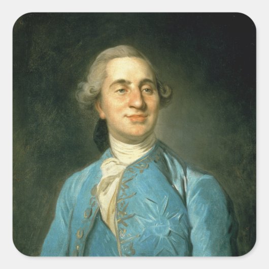 Portret van Louis XVI 1775 Vierkante Sticker (Voorkant)