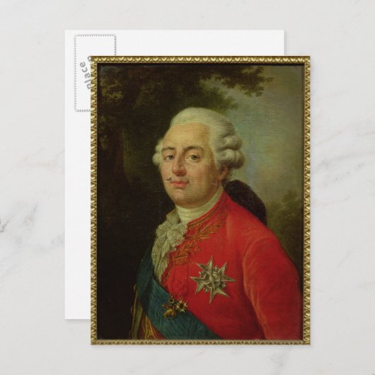 Portret van Louis XVI King van Frankrijk Briefkaart (Voorkant / Achterkant)