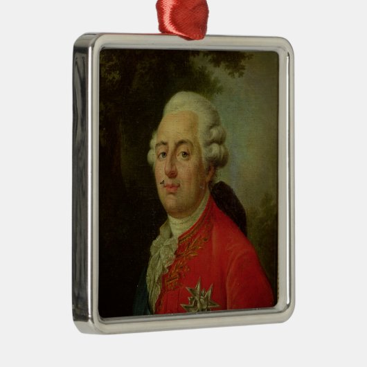 Portret van Louis XVI King van Frankrijk Metalen Ornament (Rechts)
