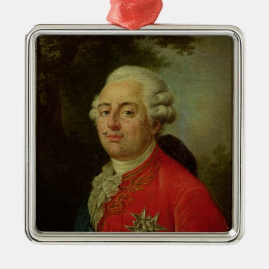 Portret van Louis XVI King van Frankrijk Metalen Ornament (Voorkant)