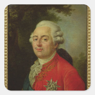 Portret van Louis XVI King van Frankrijk Vierkante Sticker