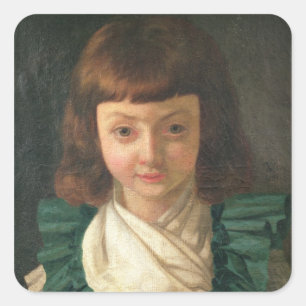 Portret van Louis XVII als kind, 1791 Vierkante Sticker