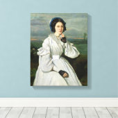 Portret van Louise Claire Sennegon Canvas Afdruk (Insitu (Houten vloer))