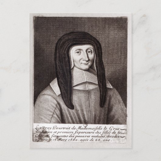 Portret van Louise de Marillac Briefkaart (Voorkant)