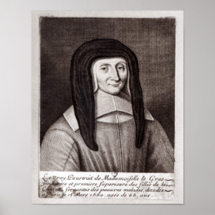 Portret van Louise de Marillac Poster