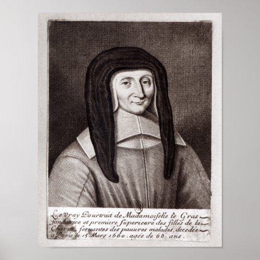 Portret van Louise de Marillac Poster (Voorkant)