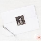 Portret van Louise de Marillac Vierkante Sticker (Envelop)