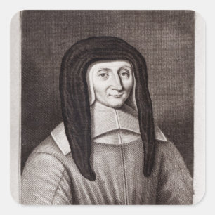 Portret van Louise de Marillac Vierkante Sticker