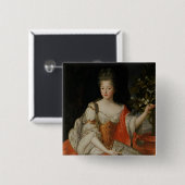 Portret van Louise-Francoise de Bourbon Vierkante Button 5,1 Cm (Voorkant /achterkant)