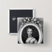 Portret van Louise Honorine Crozat du Chatel Vierkante Button 5,1 Cm (Voorkant /achterkant)