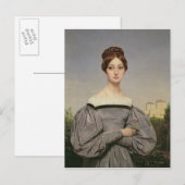 Portret van Louise Vernet-dochter van de Briefkaart (Voorkant / Achterkant)