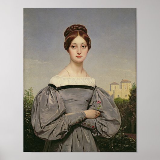 Portret van Louise Vernet-dochter van de Poster (Voorkant)