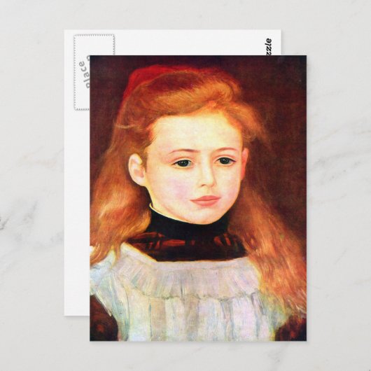 Portret van Lucie Berard door Pierre Renoir Briefkaart (Voorkant / Achterkant)