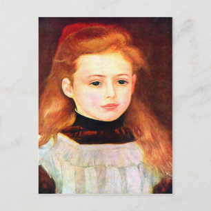 Portret van Lucie Berard door Pierre Renoir Briefkaart