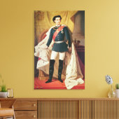 Portret van Ludwig II van Beieren in uniform Canvas Afdruk (Insitu (Woonkamer))