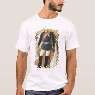 Portret van Ludwig II van Beieren in uniform T-shirt