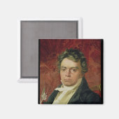 Portret van Ludwig Van Beethoven Magneet (Voorkant / Achterkant)