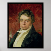 Portret van Ludwig Van Beethoven Poster (Voorkant)