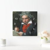 Portret van Ludwig von Beethoven Vierkante Klok (Huis)