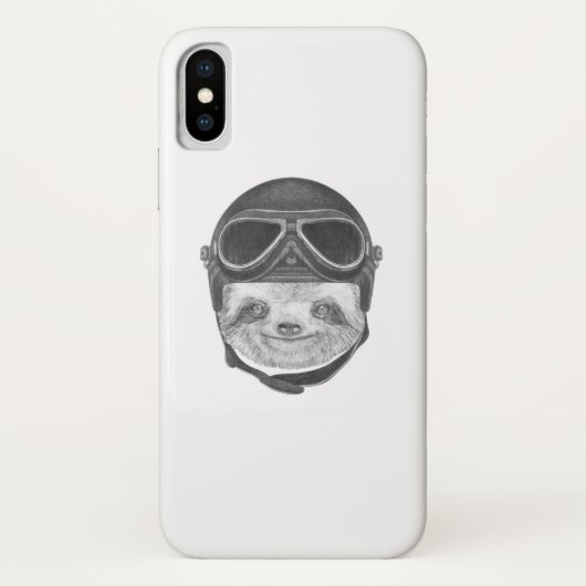 Portret van luiaard | Antieke helm Case-Mate iPhone Case (Achterkant)