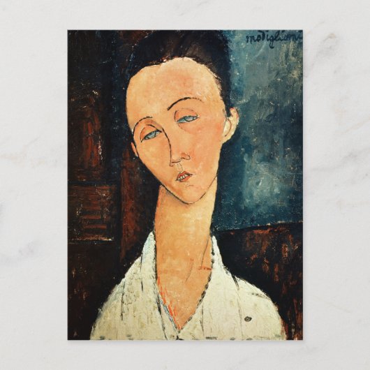 Portret van Lunia Czechowska, 1918 Briefkaart (Voorkant)