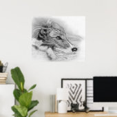 Portret van Lurcher Dog Poster (Thuiskantoor)