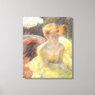 Portret van Lydia bij de opera door Mary Cassatt Canvas Afdruk