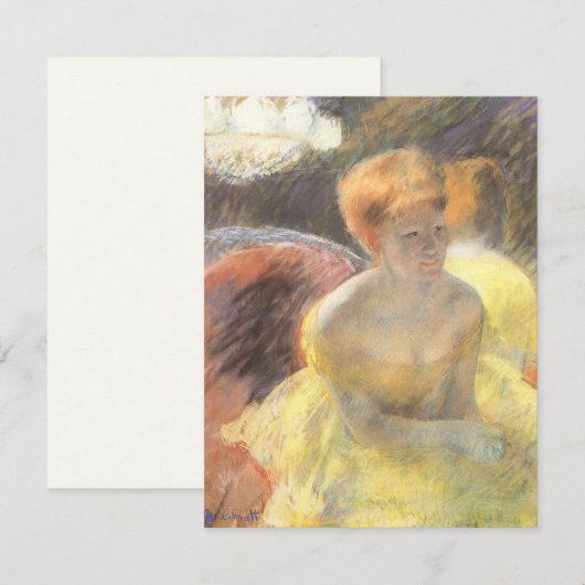 Portret van Lydia in de opera van Mary Cassatt (Voorkant / Achterkant)