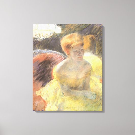 Portret van Lydia in de opera van Mary Cassatt Canvas Afdruk (Voorkant)