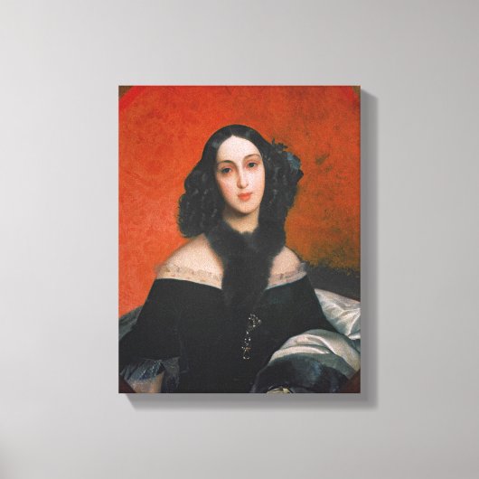 Portret van M.A. Bek, 1840 Canvas Afdruk (Voorkant)