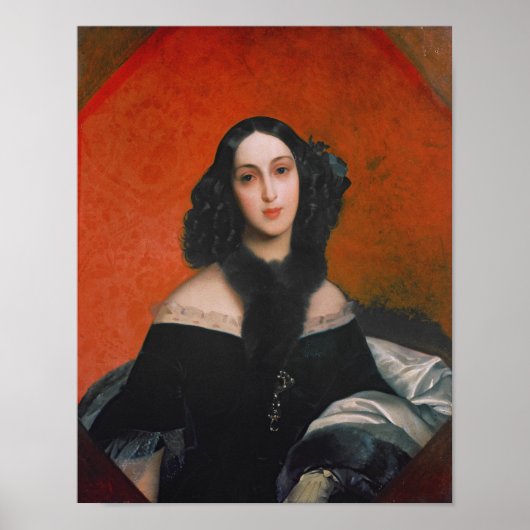 Portret van M.A. Bek, 1840 Poster (Voorkant)