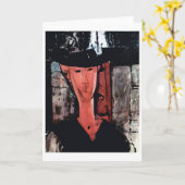 Portret van Madam Pompadour, Modigliani Kaart (Gele Bloem)