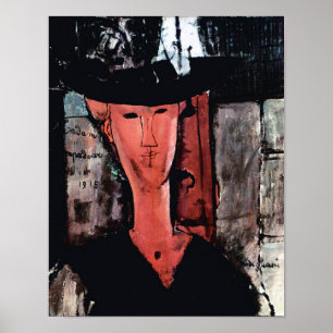 Portret van Madam Pompadour, Modigliani Poster