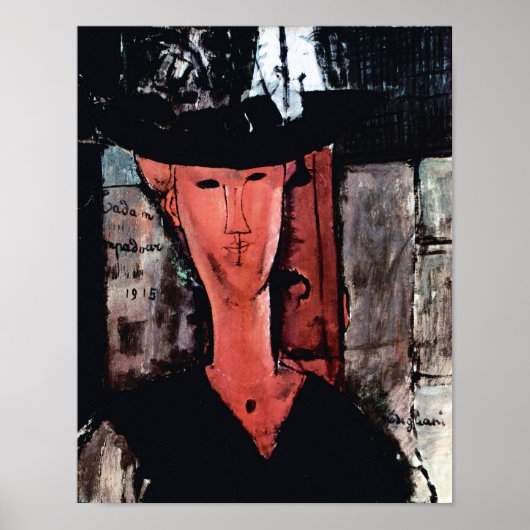 Portret van Madam Pompadour, Modigliani Poster (Voorkant)